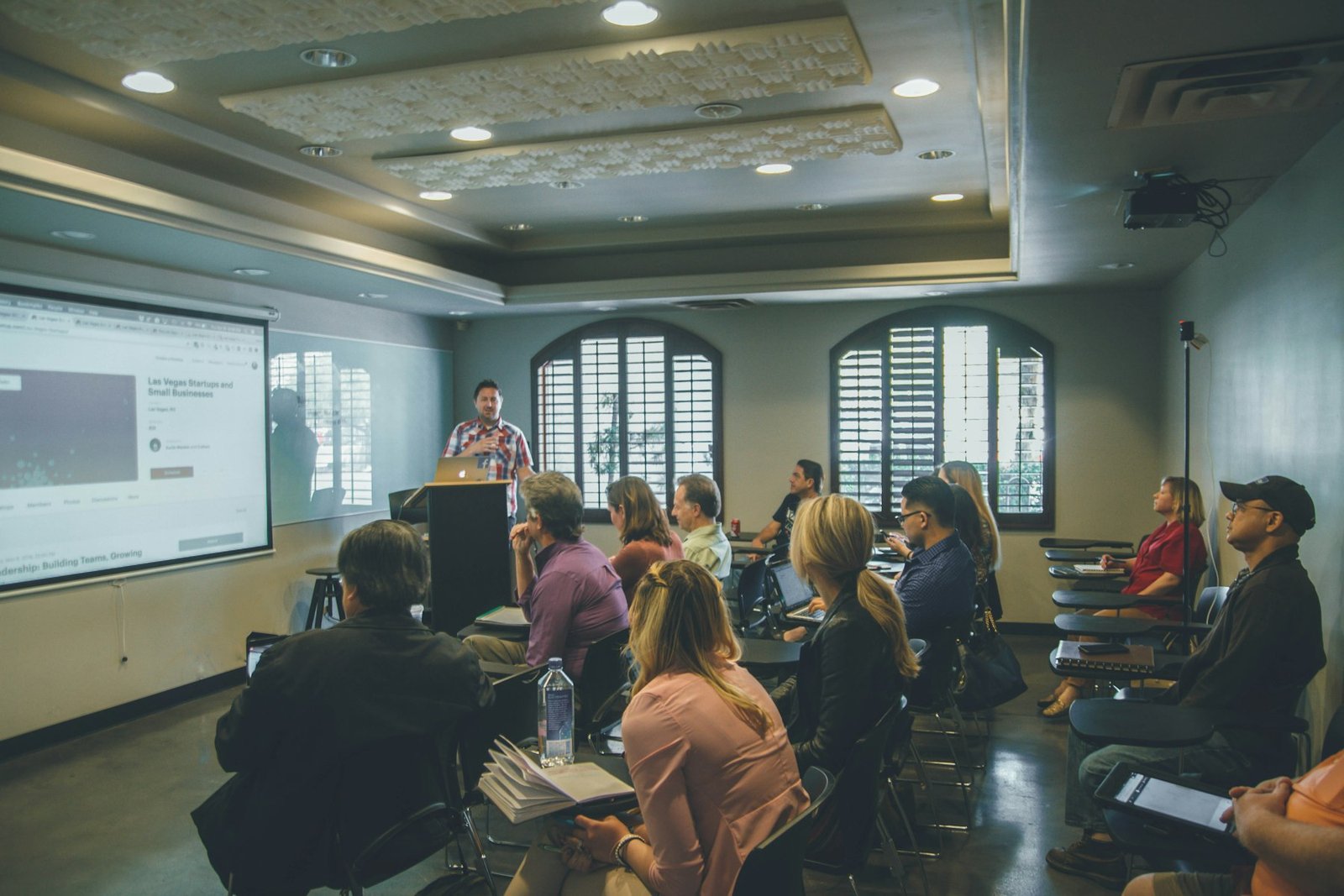 A lecture hall during a teaching session.